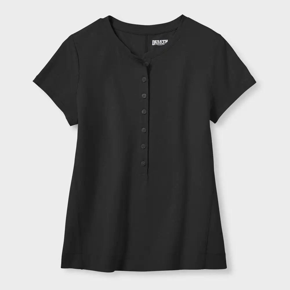 Women's Hemp Knit Short Sleeve Henley