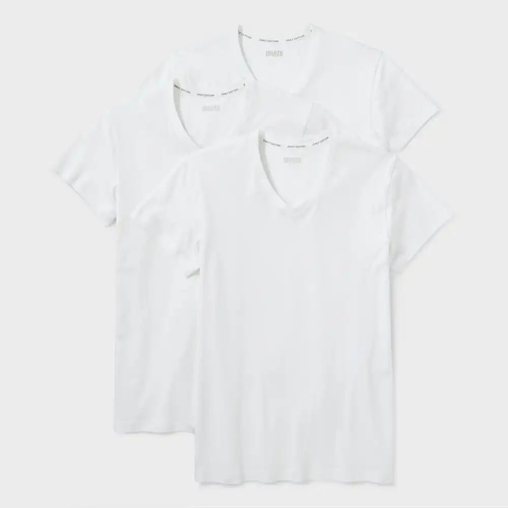 Men's Daily Cotton V-Neck Undershirt 3-Pack