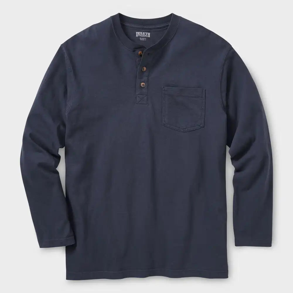 Men's Longtail T Relaxed Fit LS Henley T-Shirt