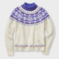 Women's Woolpaca Jacquard Mockneck Sweater