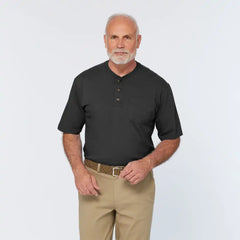 Men's Longtail T Relaxed Fit Short Sleeve Pocket Henley